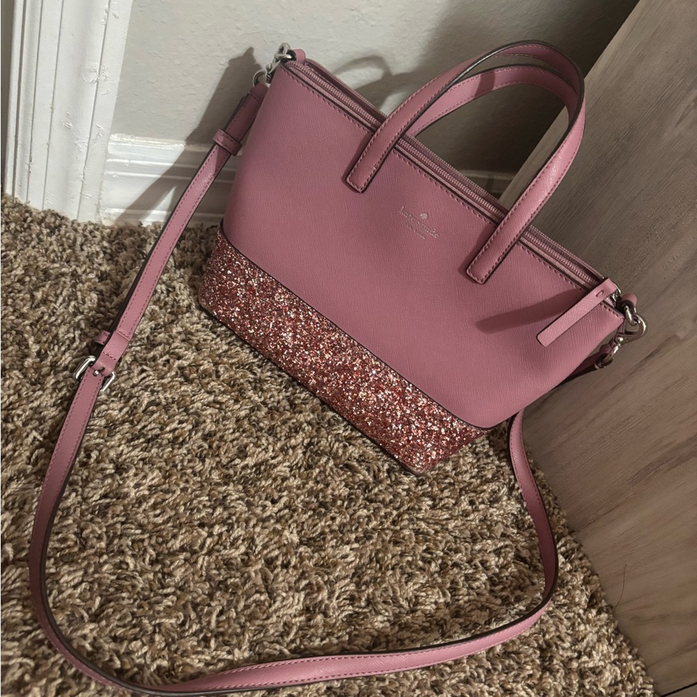Kate Spade New York Ina Greta Court Greta Court Glitter Crossbody Bag Top Handle